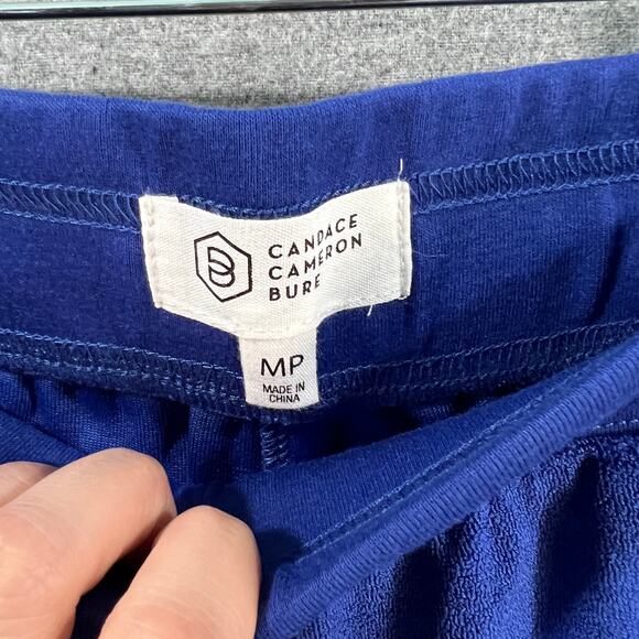 Candace Cameron Bure Terry Cloth Crop Beach Pant Clematis Blue Petite Medium - Picture 3 of 9